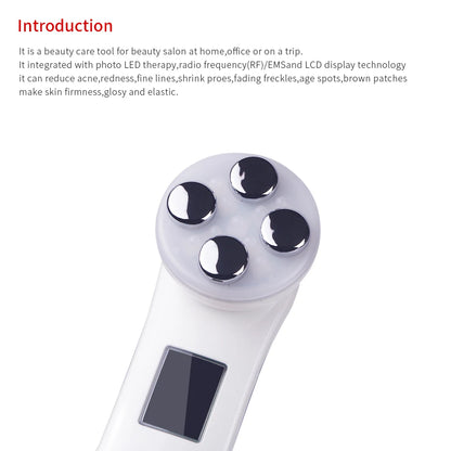 Face Lifting Machine EMS Micro-current Facial Skin Firm Massager LED Photon Rejuvenation Beauty Device