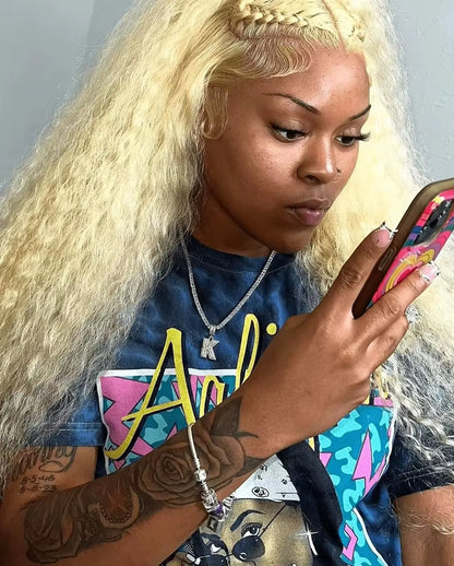 Deep Wave 13x6 HD Lace Frontal Human Hair Wig 30 40 Inch Curly 613 Honey Blonde Water Wave 13x4 Lace Front Wigs For Women 250%