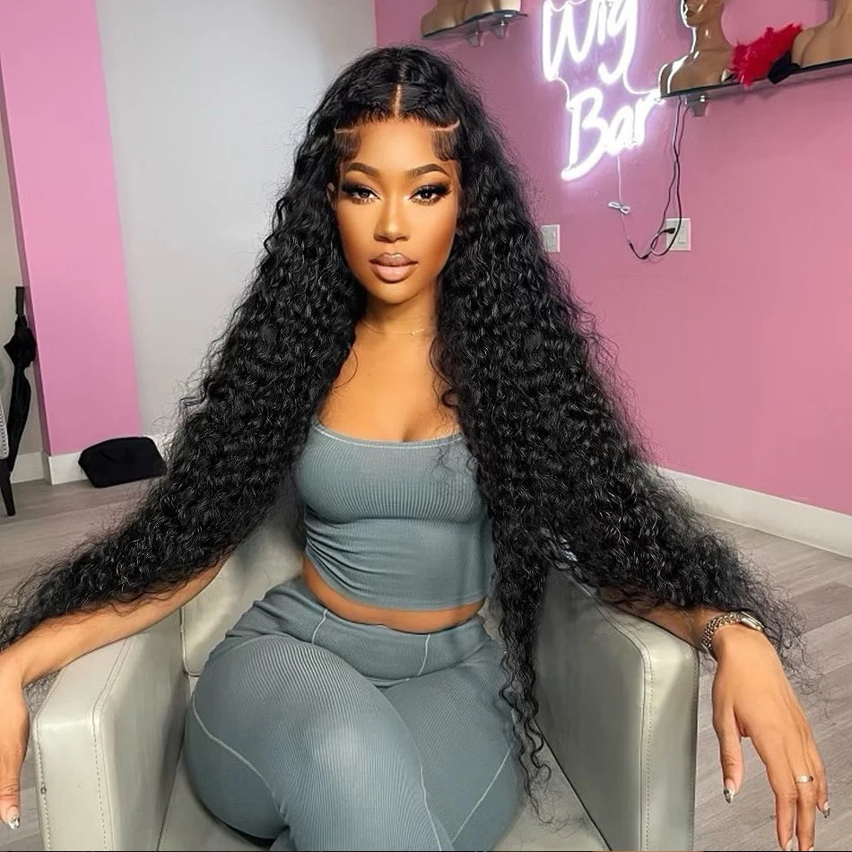 Luvin Burmese Curly Bundles Human Hair 30 34 Inch Deep Wave Raw Hair Bundles 100% Unprocessed Double Weft Hair Extensions Weave