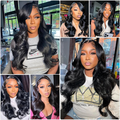 Body Wave Bundles With Closure Malaysia Virgin Human Hair Bundles With 5x5 6x6 HD Transparent Lace Closure Free Part Black Color