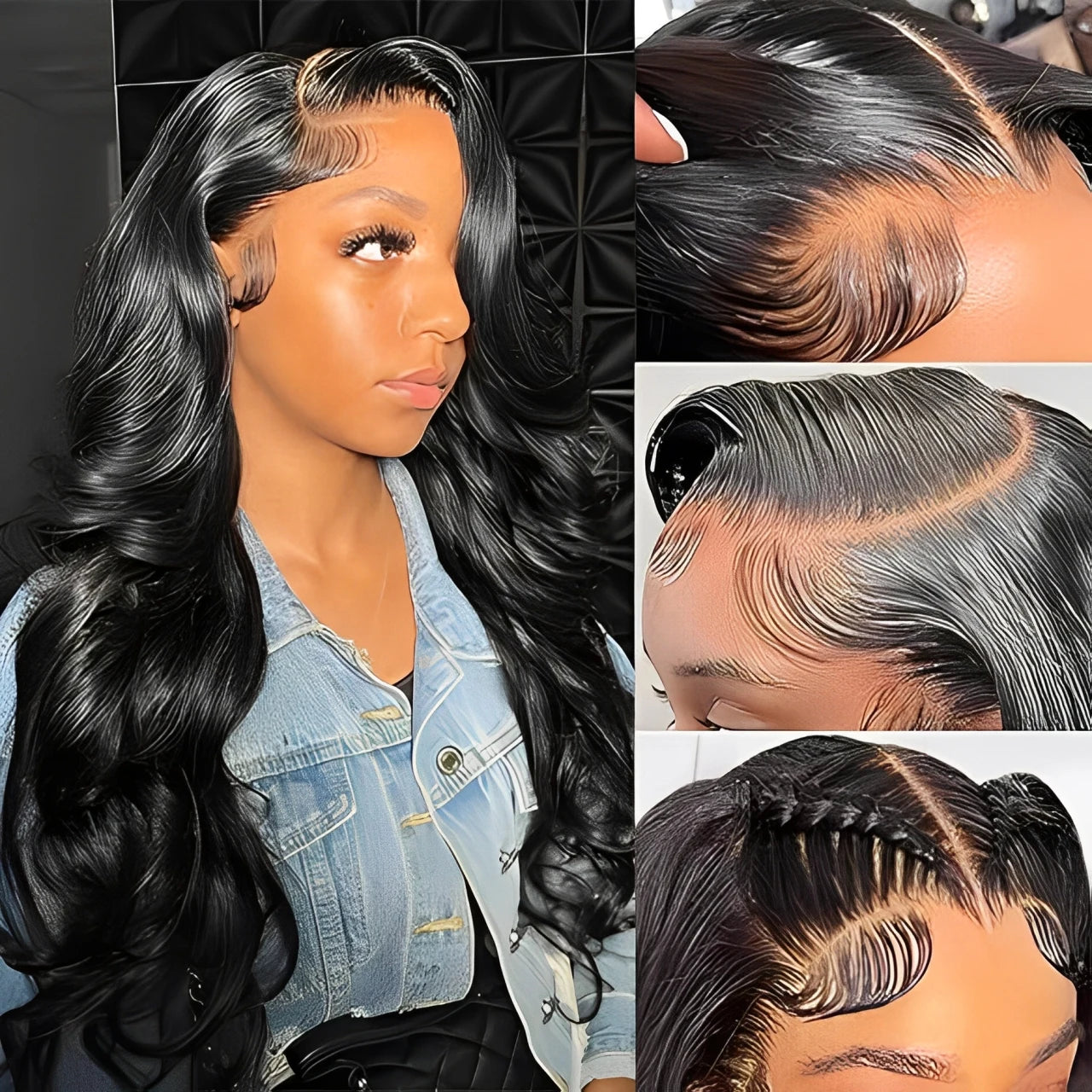 13x4 Lace Frontal Closure Body Wave Frontal Transparent Lace Frontals With 100% virgin Hair 100% Human Hair Natural Color Wigs