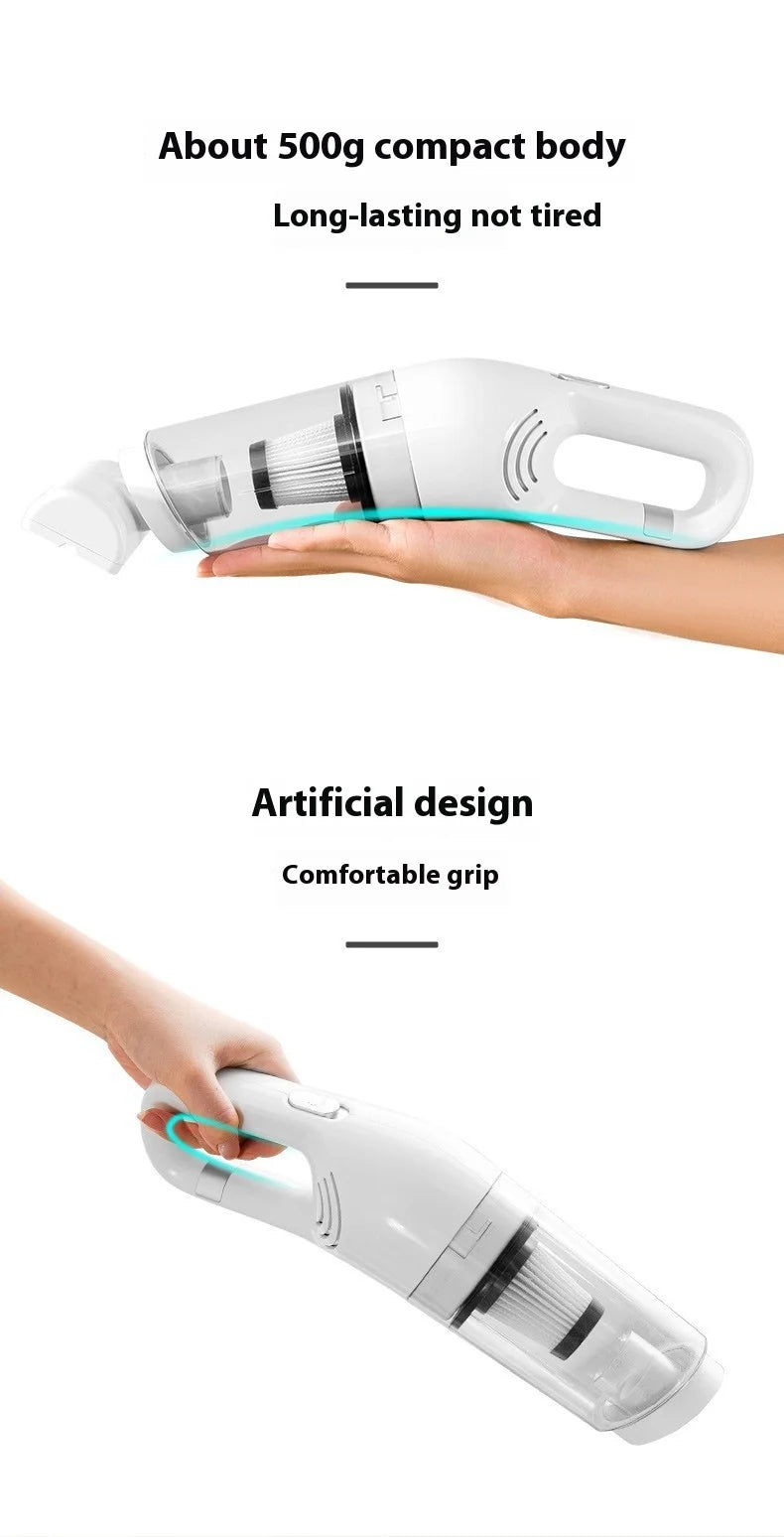 Handheld USB Charging Portable Home Car Wireless Cleaning Vacuum Cleaner, High-power Suitable For Dust And Pet Hair