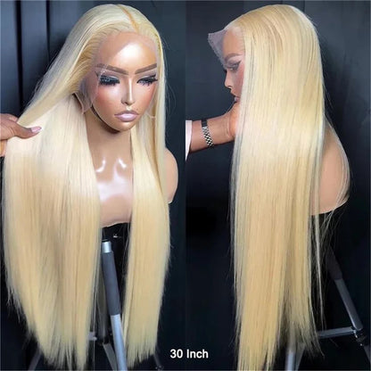 13x6 Purple Lace Front Human Hair Wig Brazilian 613 Blonde Lace Frontal Wig Pre Plucked Long Straight Lavender Colored Lace Wigs